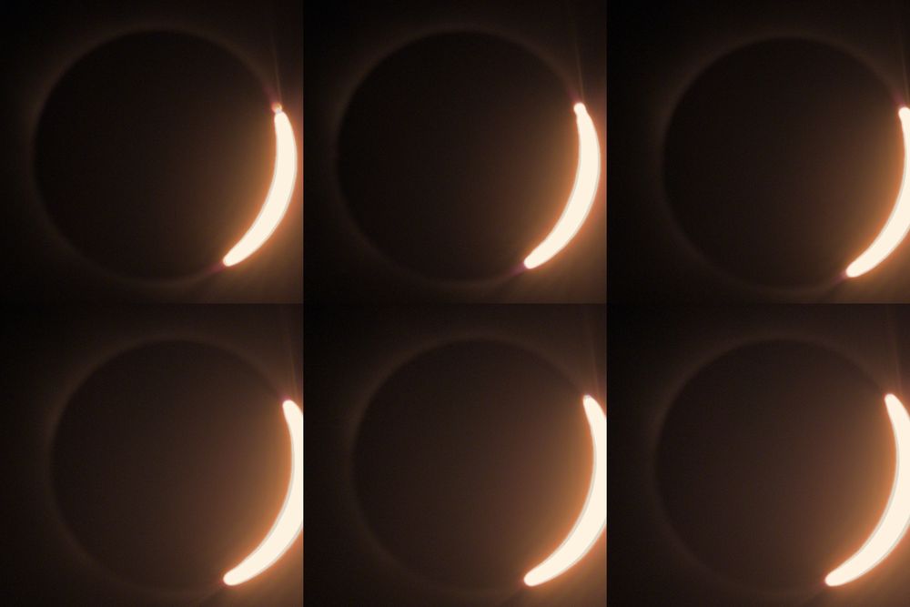 Third contact, 20:29:01 to 20:29:13: the diamond ring returns